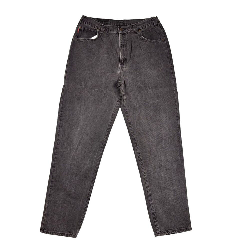 Bugle Boy‎ Jeans Mens 36x32 Black Baggy Retro Y2K 100% Cotton Gold Crest USA